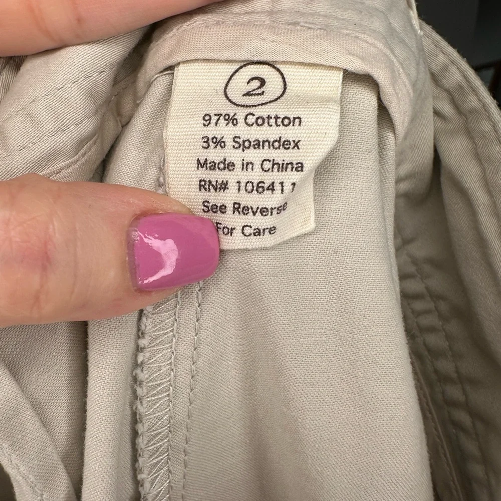 For‎ The Republic Women's  Mid Rise Bermuda Beige Shorts Size 2